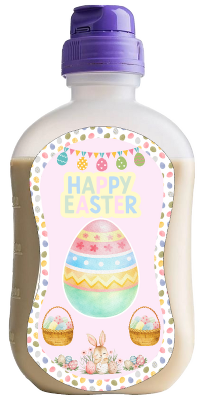 Easter Egg Bottle sticker Nutricia, and nestle 1l and 500ml sticker size tubie edition - Foodie al Tubie feed bottle stickers