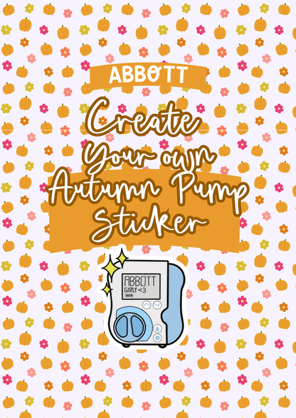 Create Your Own Autumn & halloween Abbott Pump Sticker