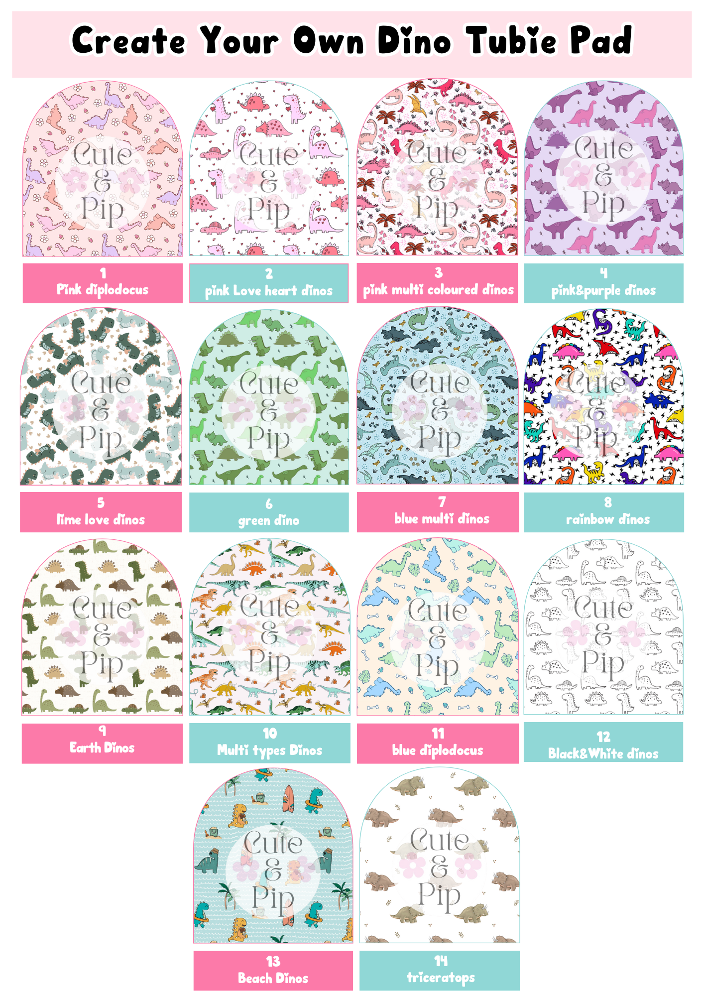 Create Your Own Dinosaur Tubie Pad