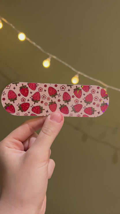 Cute strawberries personalised Nutricia infinity and infinity 3 pump sticker