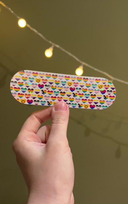 LGBTQIA Pride Hearts personalised Nutricia infinity and infinity 3 pump sticker