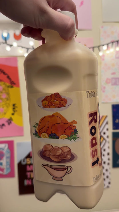 (ABBOTT 1L) Sunday roast Tubie edition - Foodie al Tubie feed bottle stickers